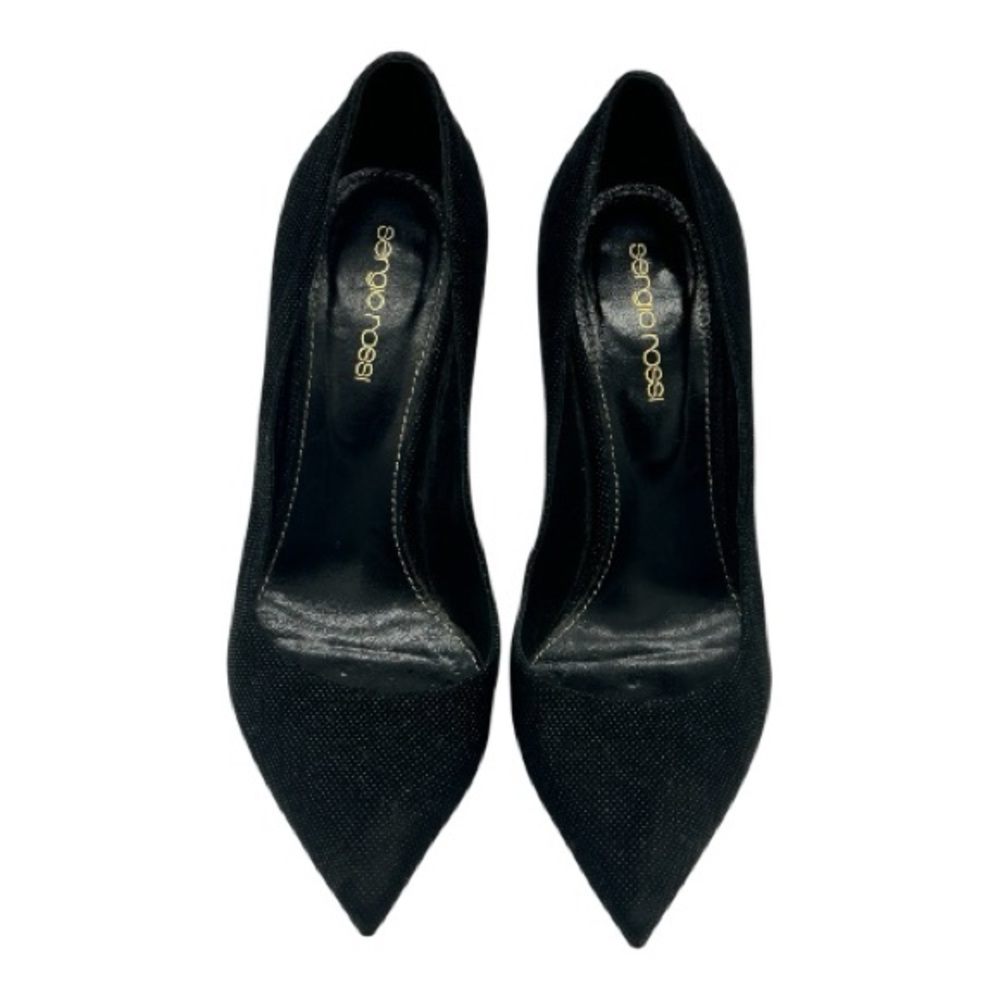 Sergio Rossi Black Pointed-Toe Stiletto Pumps Size 37